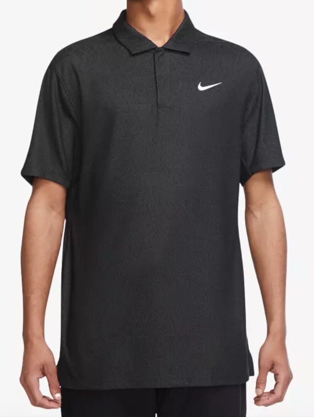 Nike Men's Dri-FIT Black ADV Tiger Woods Jacquard Golf Polo - Size - XL